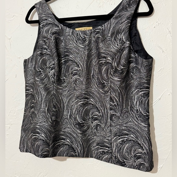 Vintage Kasper Black & Silver Blazer Career Business Three-Piece Suit Set Sz 10P - Picture 11 of 16